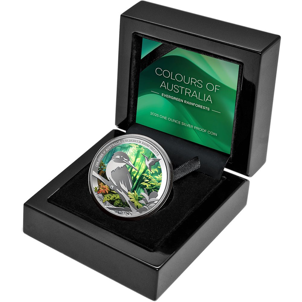 2025 $1 Colours Of Australia - Evergreen Rainforest 1oz Silver Proof Coin - Direct Coins