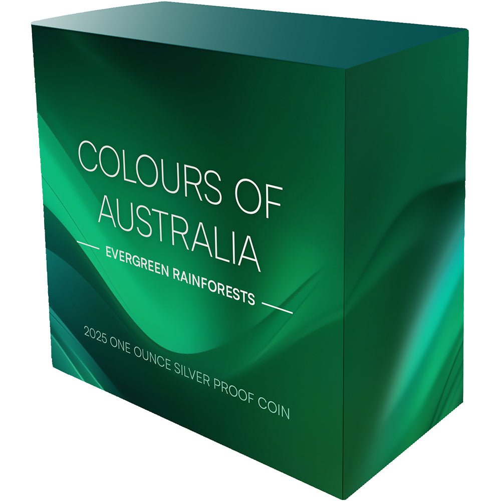 2025 $1 Colours Of Australia - Evergreen Rainforest 1oz Silver Proof Coin - Direct Coins