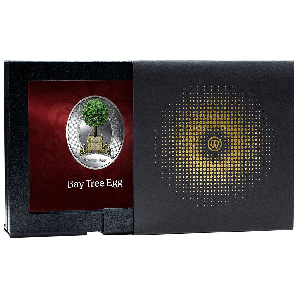 2025 $1 Faberge - Bay Tree Egg Silver Proof Coin Shipper