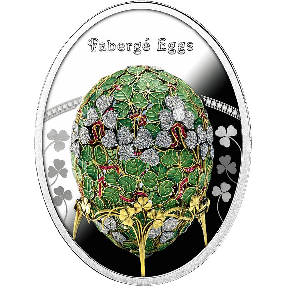 2025 $1 Faberge - Clover Egg Egg Silver Proof Coin