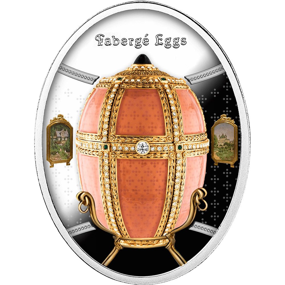 2025 $1 Faberge - Danish Palaces Egg Silver Proof Coin - Direct Coins