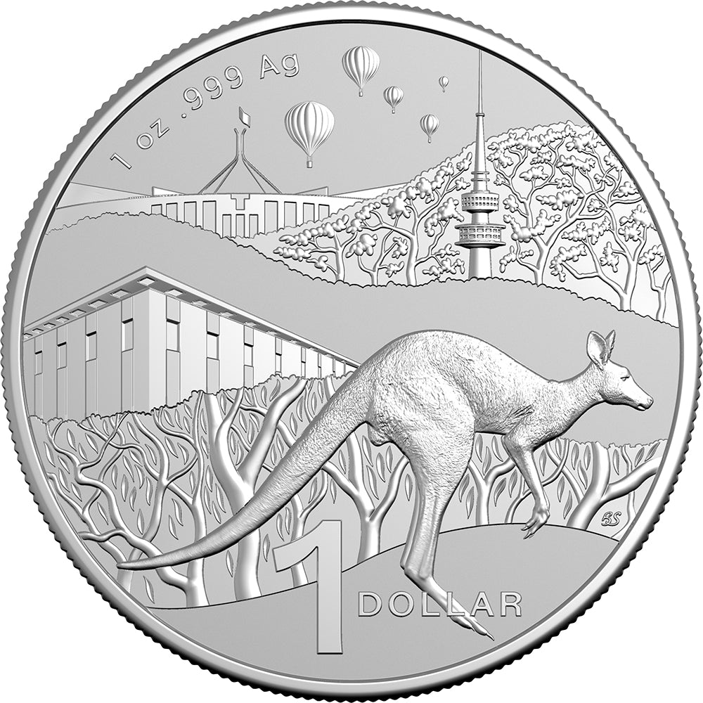 2025 $1 Kangaroo Series - Bush Capital 1oz Fine Silver Frosted Uncirculated Coin
