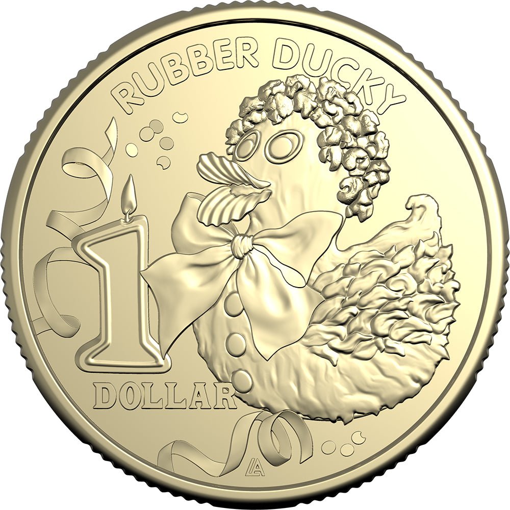 2025 $1 The Australian Women's Weekly Children's Birthday Cake Book - Rubber Ducky Uncirculated Coin