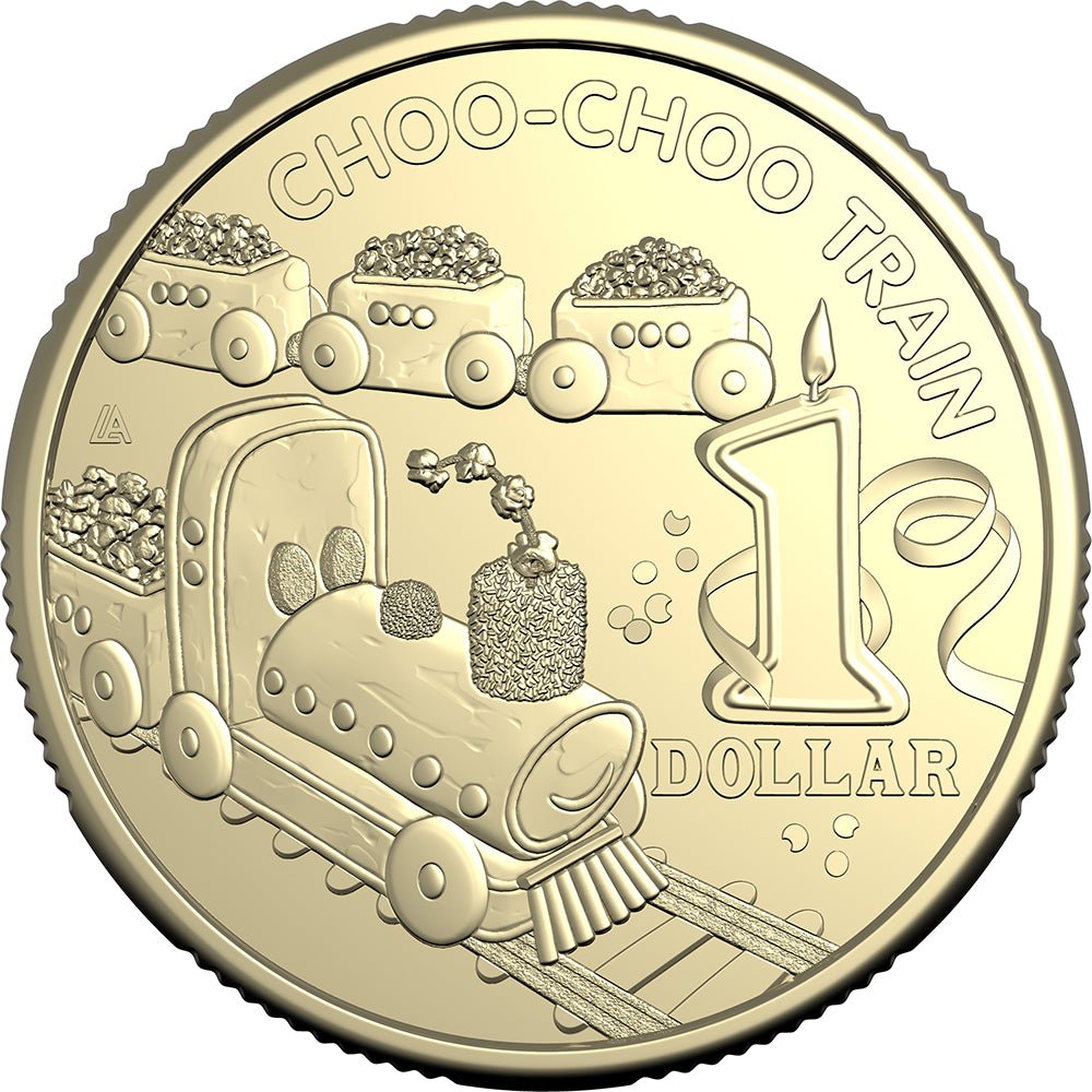 2025 $1 The Australian Women's Weekly Children's Birthday Cake Book - Choo-Choo Train Uncirculated Coin
