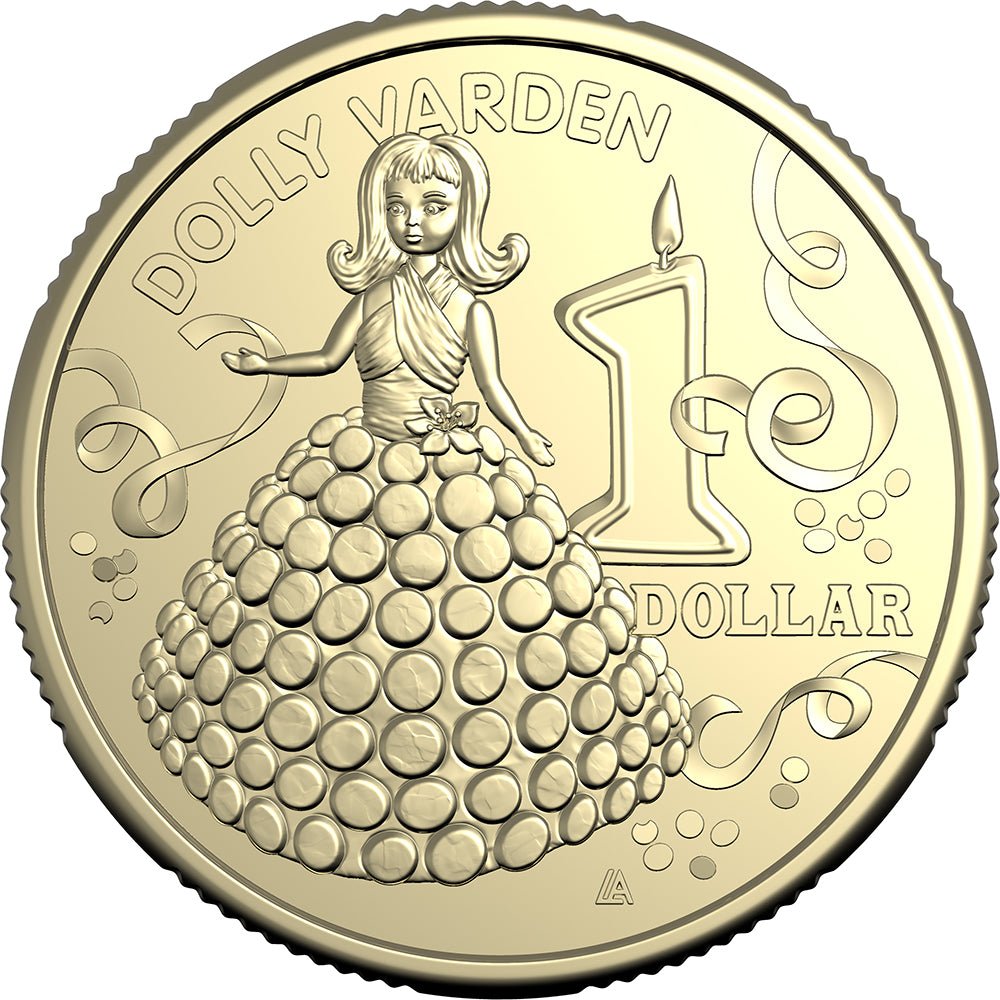 2025 $1 The Australian Women's Weekly Children's Birthday Cake Book - Dolly Varden Uncirculated Coin