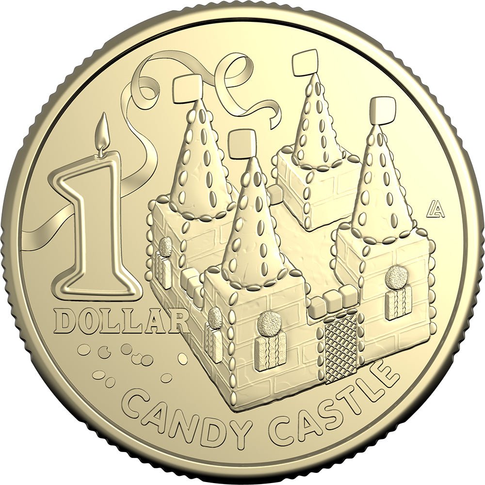 2025 $1 The Australian Women's Weekly Children's Birthday Cake Book - Candy Castle Uncirculated Coin