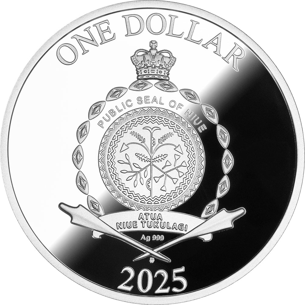 2025 $1 Tree Of Luck - Nazar Eye Silver Proof Coin Obverse