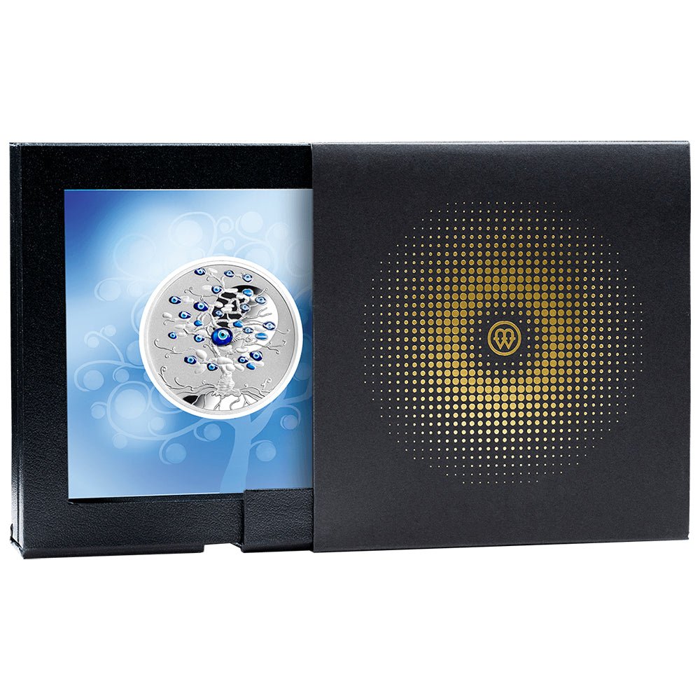 2025 $1 Tree Of Luck - Nazar Eye Silver Proof Coin Case