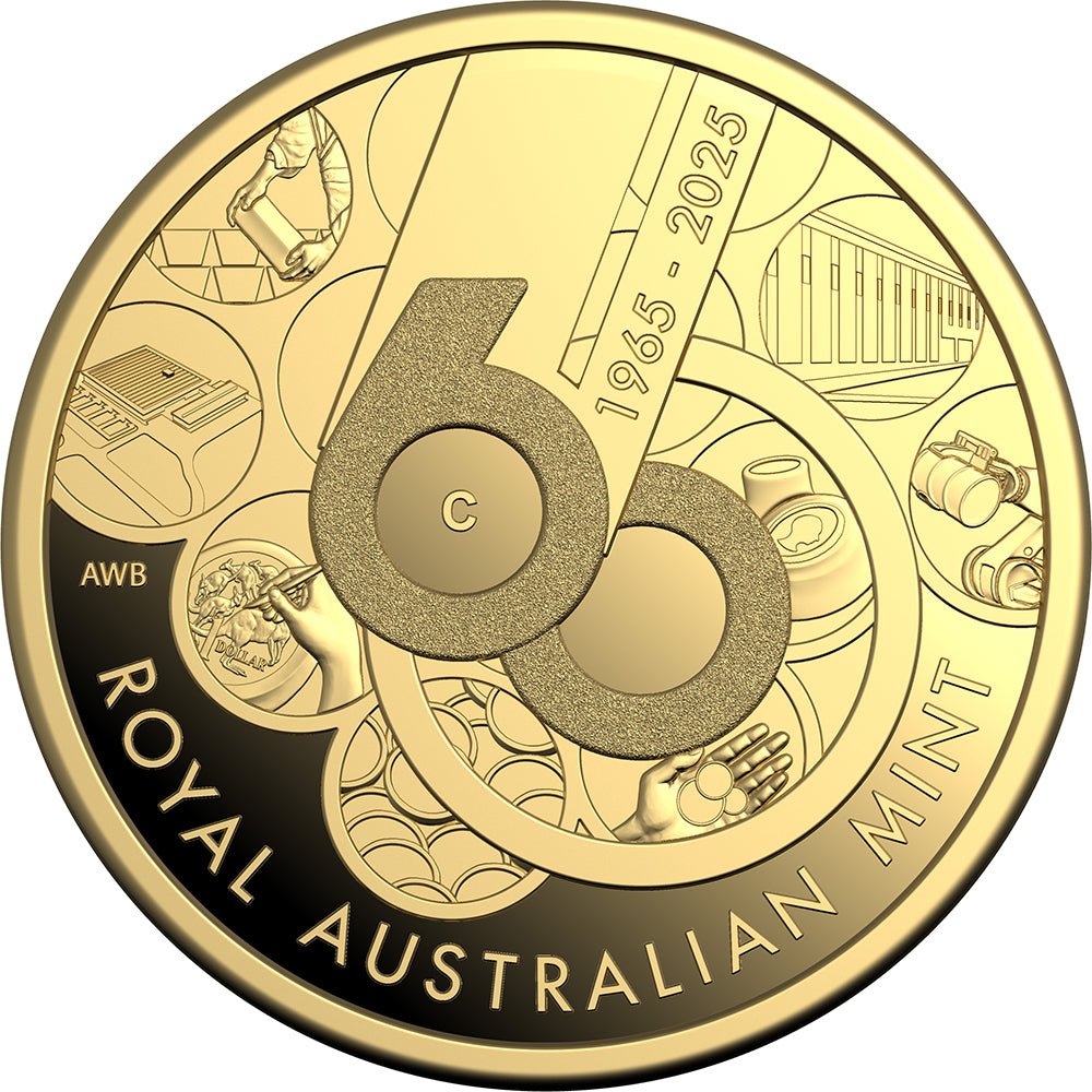 2025 $10 60th Anniversary Of The Royal Australian Mint 'C' Mintmark Gold Proof Coin - Direct Coins