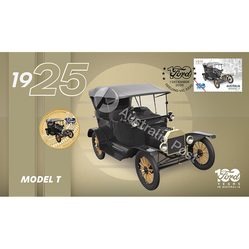 2025 100 Years Of Ford Australia - Model T 1925 Stamp & Coin Cover