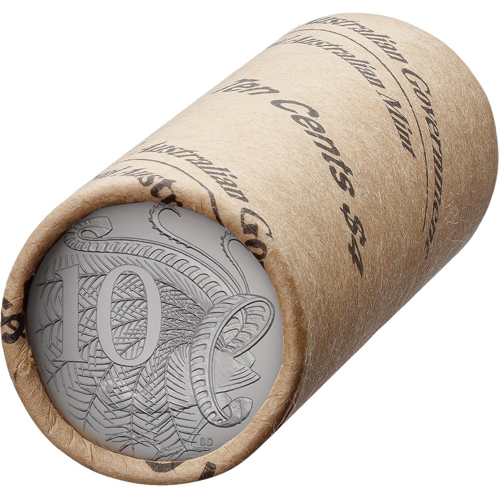2025 10c HM King Charles III Effigy Coin Roll - Non - Premium - Direct Coins