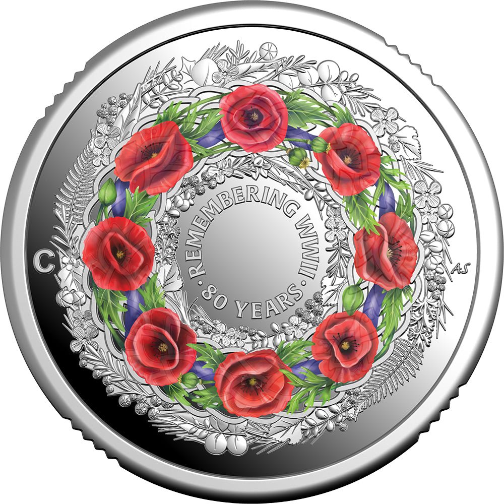 2025 $2 80 Years On: Remembering The Second World War ‘C’ Mintmark Coloured Fine Silver Proof Coin