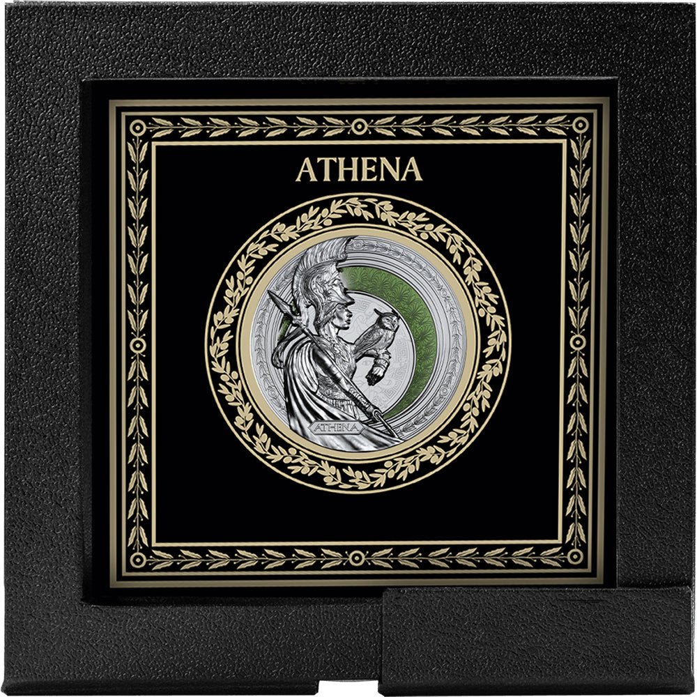 2025 $2 Athena 1oz Silver Black Proof Coin Case