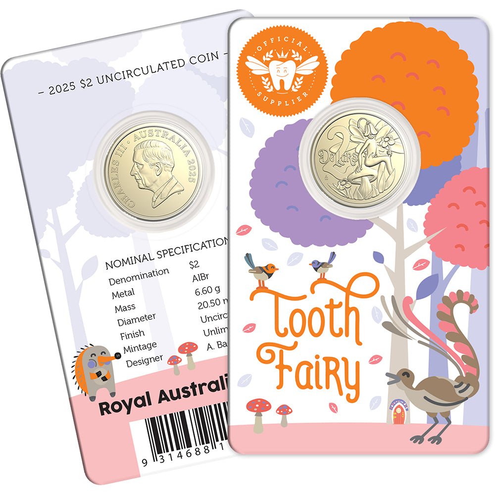 2025 $2 Tooth Fairy Uncirculated Coin In Card - Direct Coins