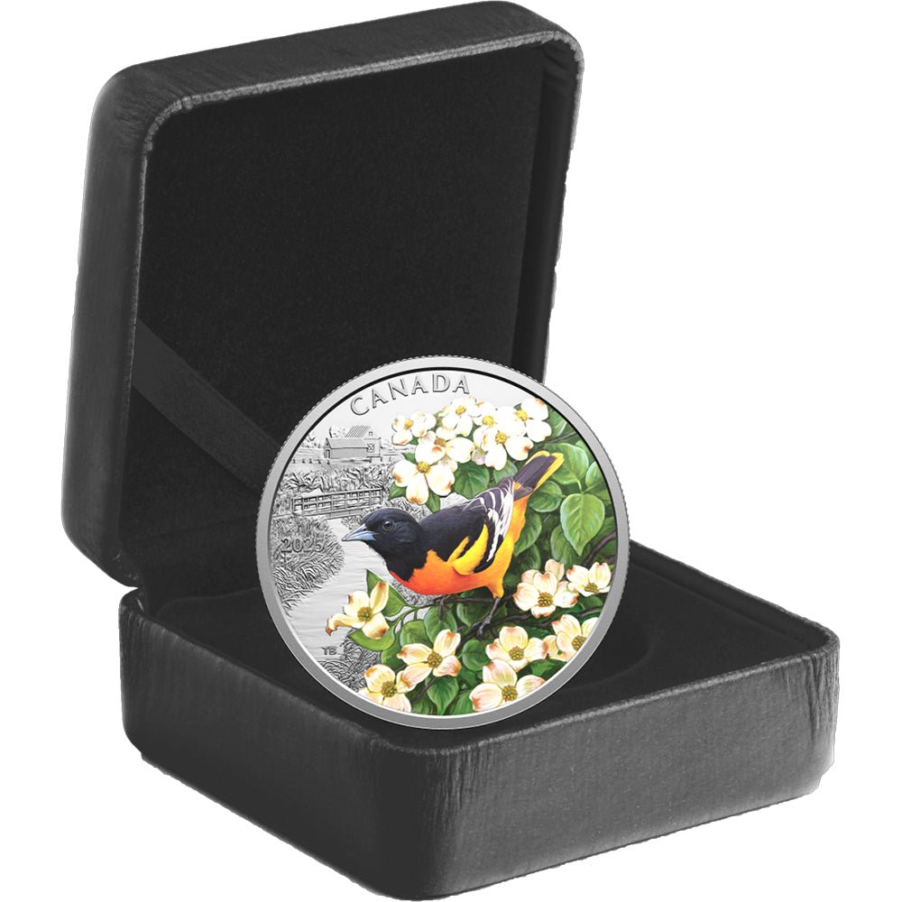 2025 $20 Colourful Birds - Baltimore Oriole 1oz Pure Silver Coin - Direct Coins