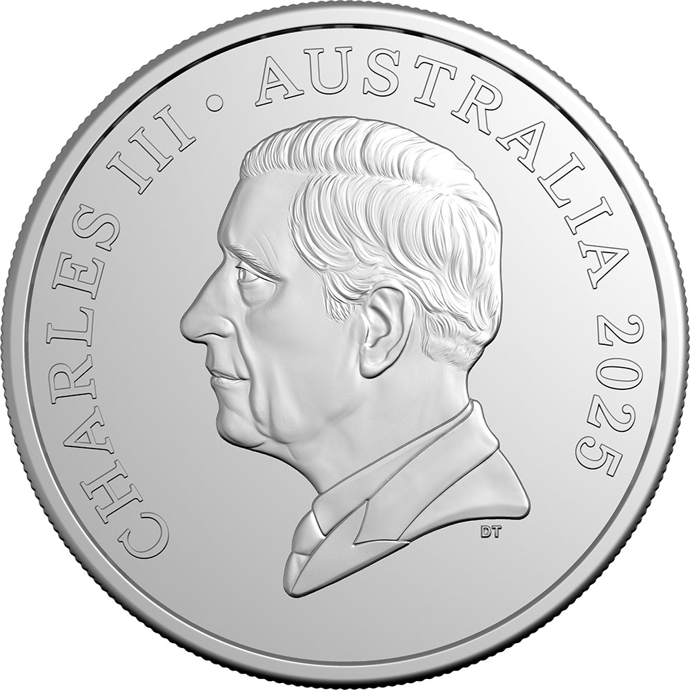 2025 20c 50th Anniversary Of The Rainbow Serpent Coloured Uncirculated Coin Obverse