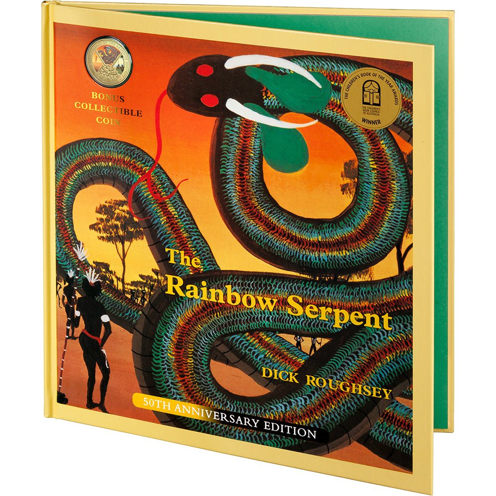 2025 20c 50th Anniversary Of The Rainbow Serpent - Deluxe Special Edition Book Coloured Coin
