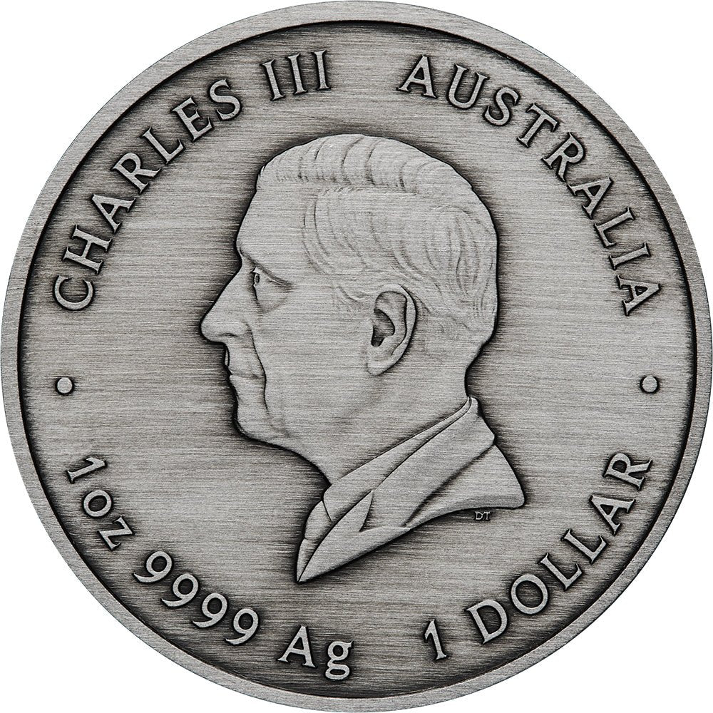2025 225th Anniversary Of Australian Proclamation Coins - Pillar Dollar 1oz Silver Antiqued Coin Obverse