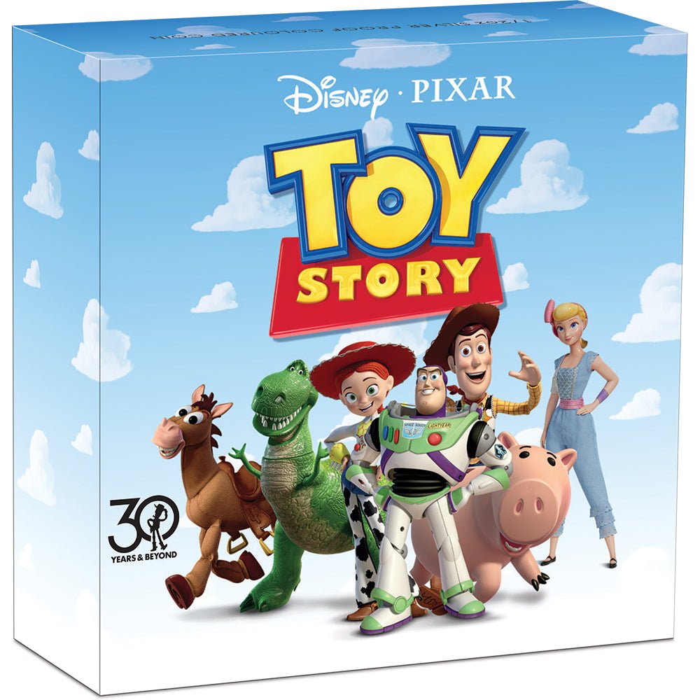 2025 30 Years Of Toy Story 1/2oz Silver Proof Coloured Coin Shipper