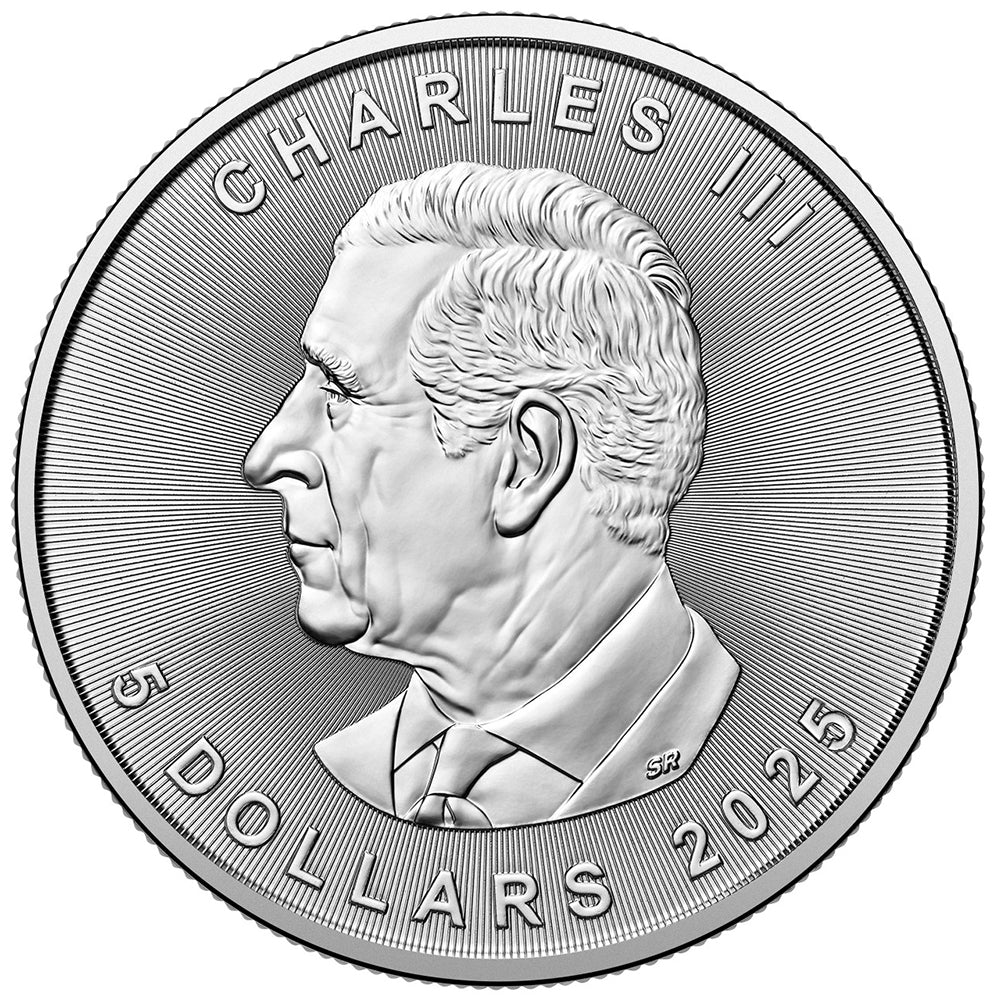 2025 $5 1oz 99.99% Pure Silver Coin: Treasured Maple Leaf (Premium Bullion) - Direct Coins