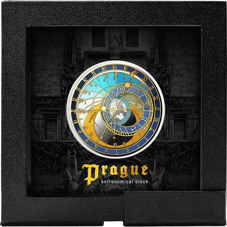 2025 €5 City Hall Clocks - Prague 1oz Silver Proof Coin – Direct Coins