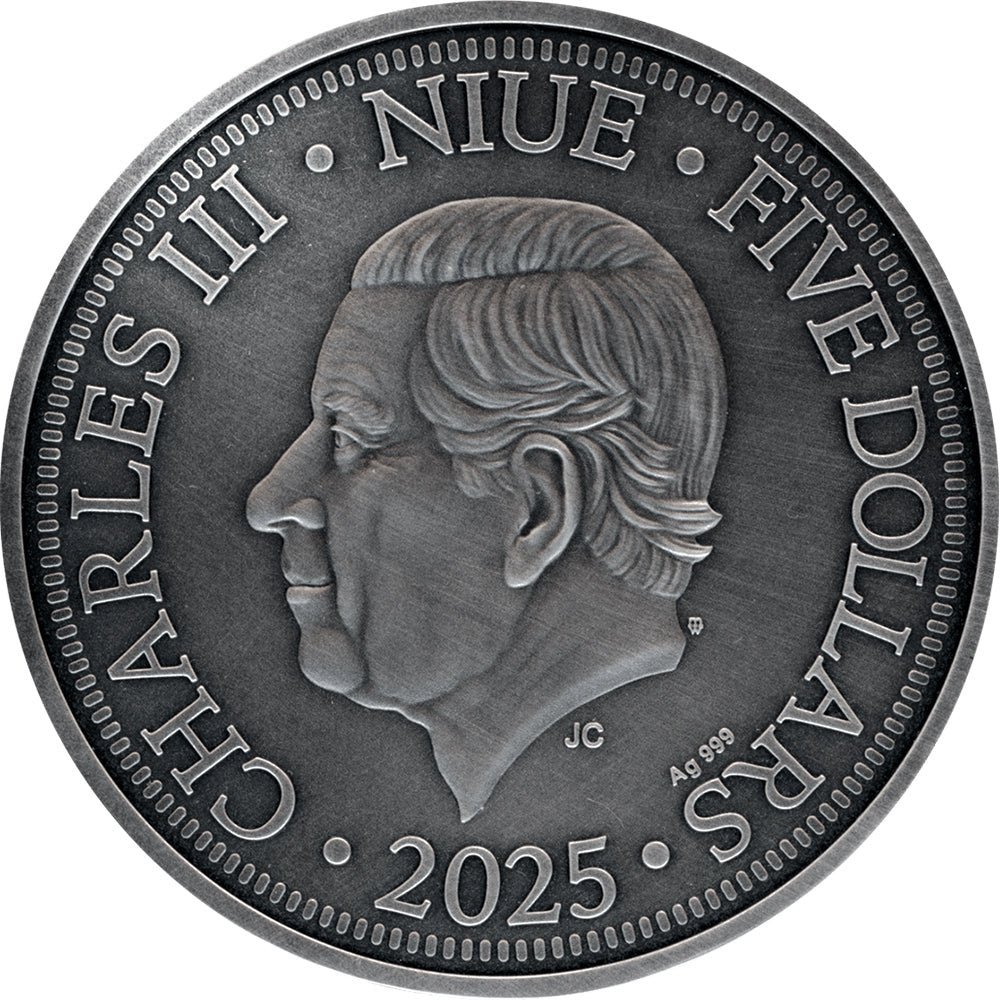 2025 $5 Cleopatra 2oz Silver Antiqued Coin - Direct Coins