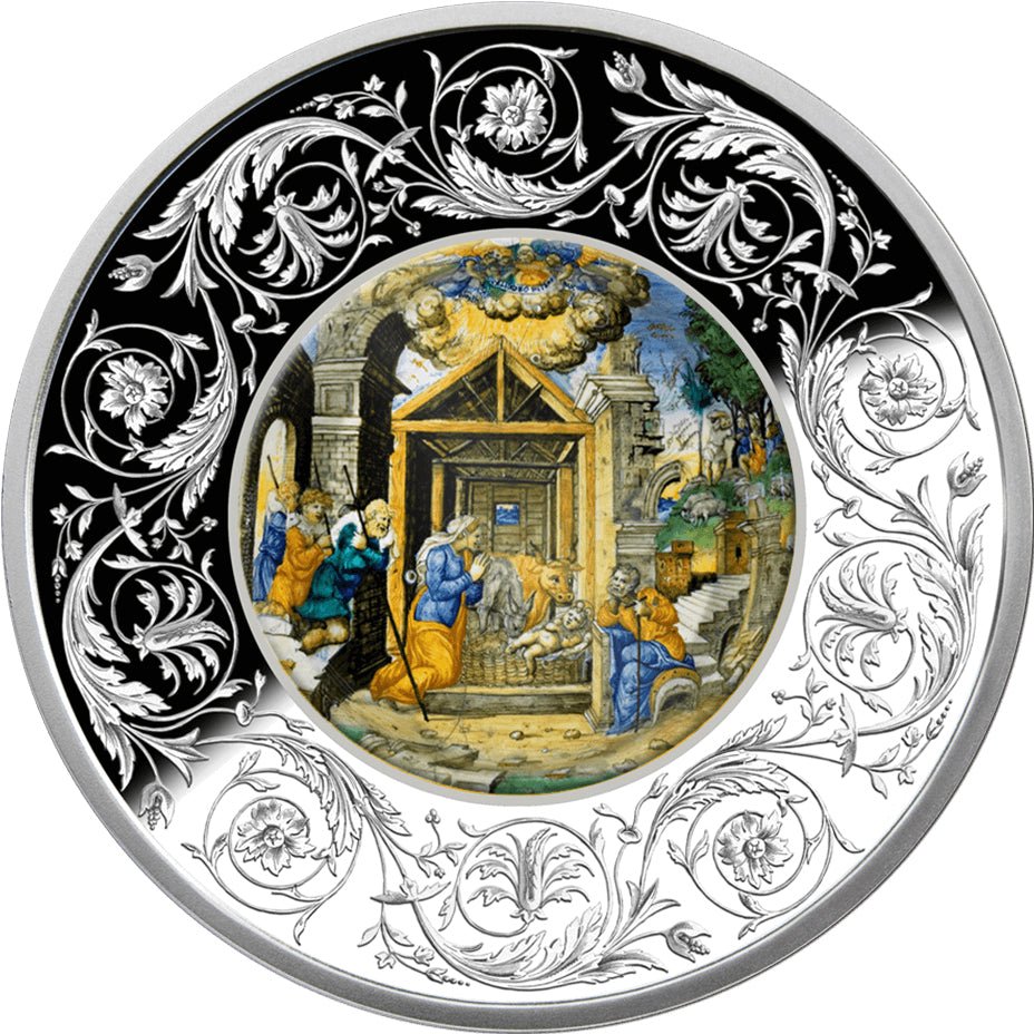 2025 €5 Maiolica - Adoration Of The Shepherds 1oz Silver Coin