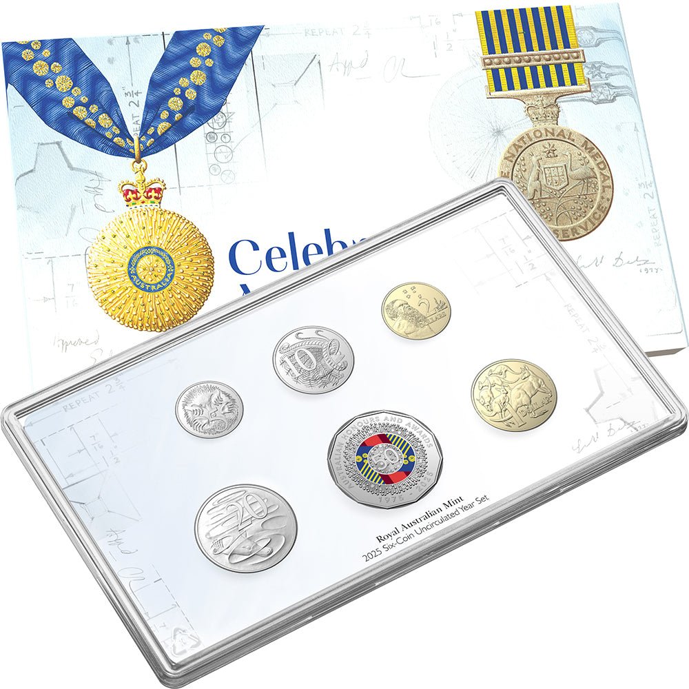 2025 50 Years Of The Australian Honours System Uncirculated Six Coin Year Set - Direct Coins