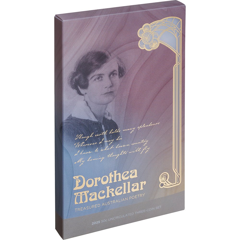 2025 50c Dorothea Mackellar - Treasured Australian Poetry Uncirculated Three - Coin Collection - Direct Coins