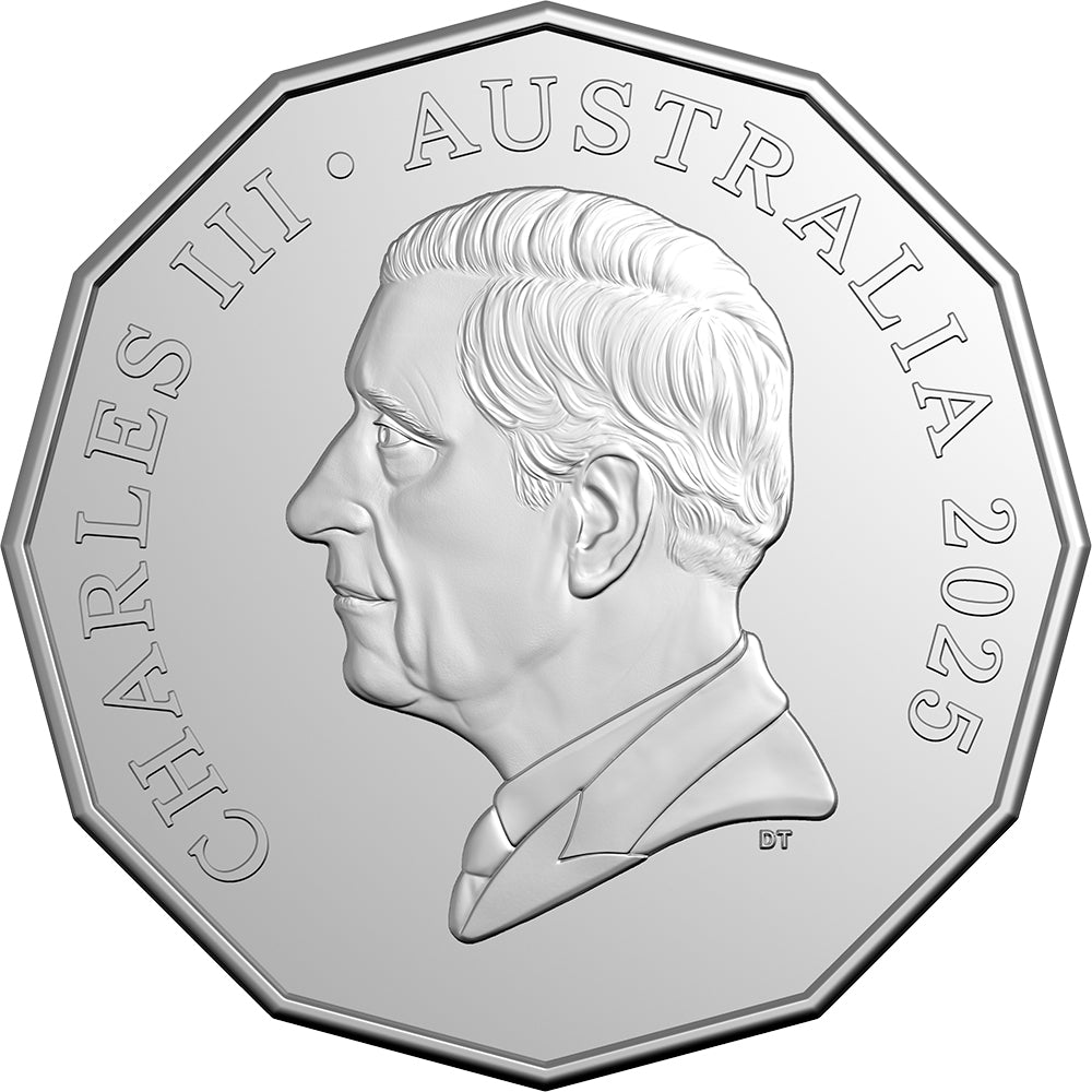 2025 50c HM King Charles III Effigy Coin Roll - Premium - Direct Coins