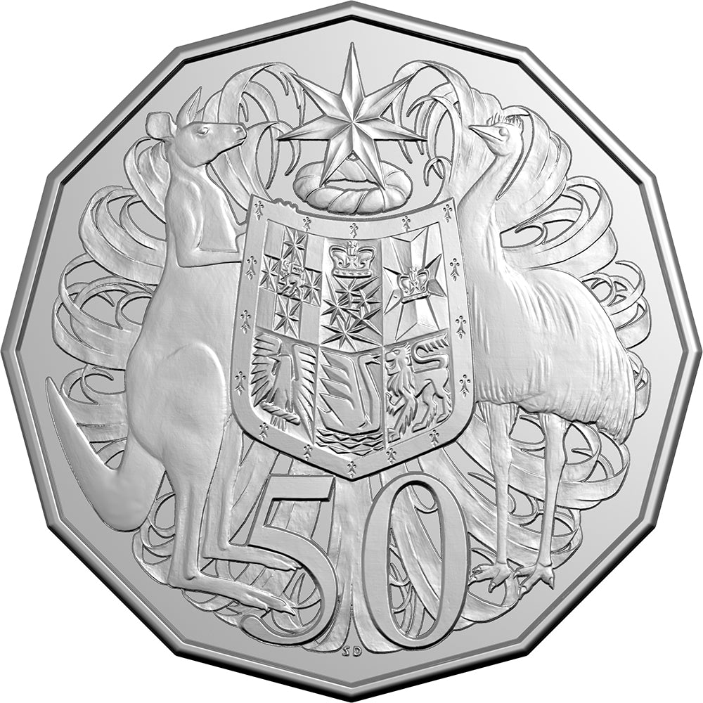 2025 50c HM King Charles III Effigy Coin Roll - Premium - Direct Coins