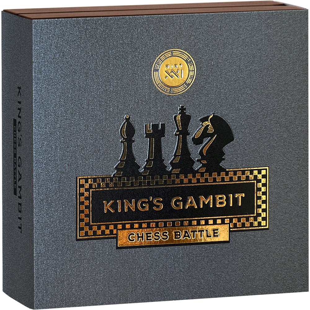 2025 $7 Chess Battle - King’s Gambit 3oz Silver Coin Shipper