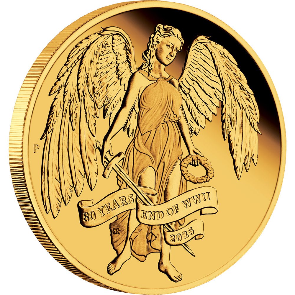 2025 80th Anniversary End Of WWII - Winged Victory 1oz Gold Proof Coin - Direct Coins