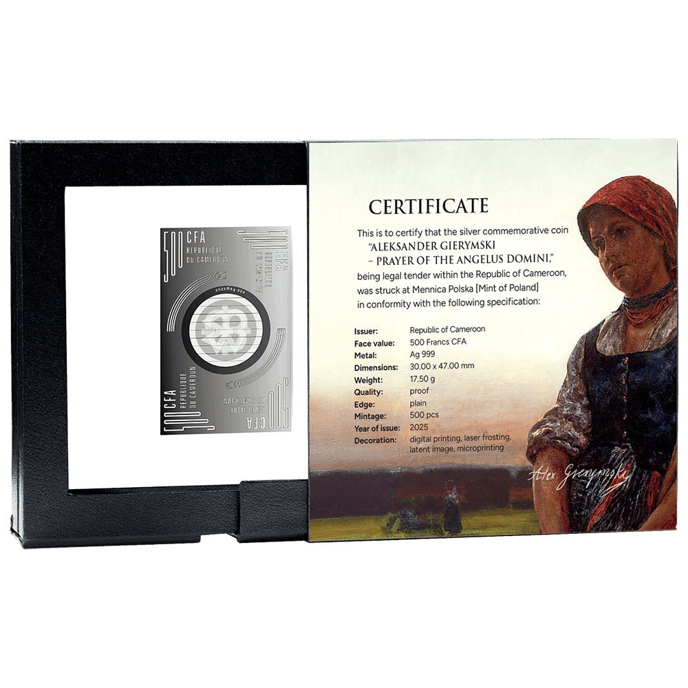 2025 Aleksander Gierymski - The Angelus Silver Proof Coin Shipper Back