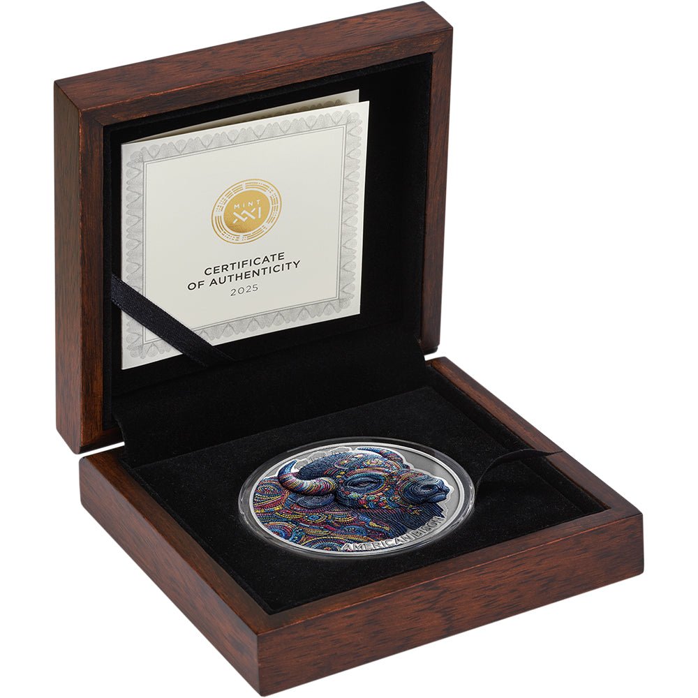 2025 American Bison 2oz Silver Antique Coin Case