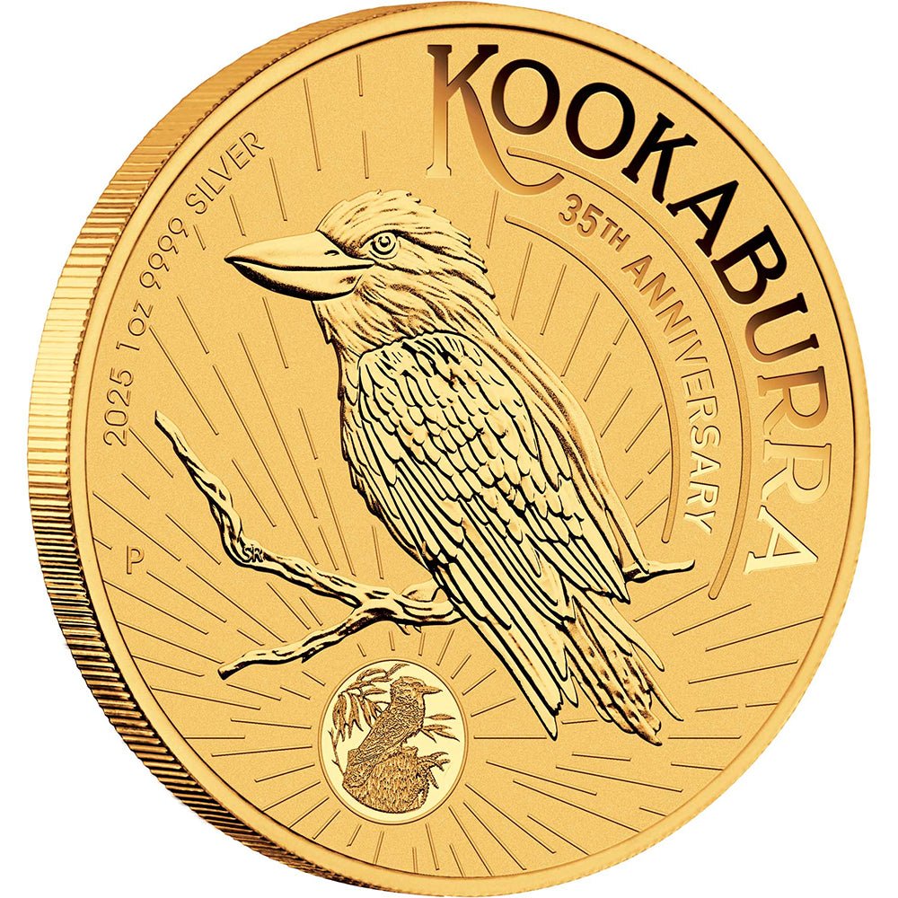 2025 ANDA Sydney - 35th Anniversary Of The Kookaburra 1oz Silver Gold-Plated Coin