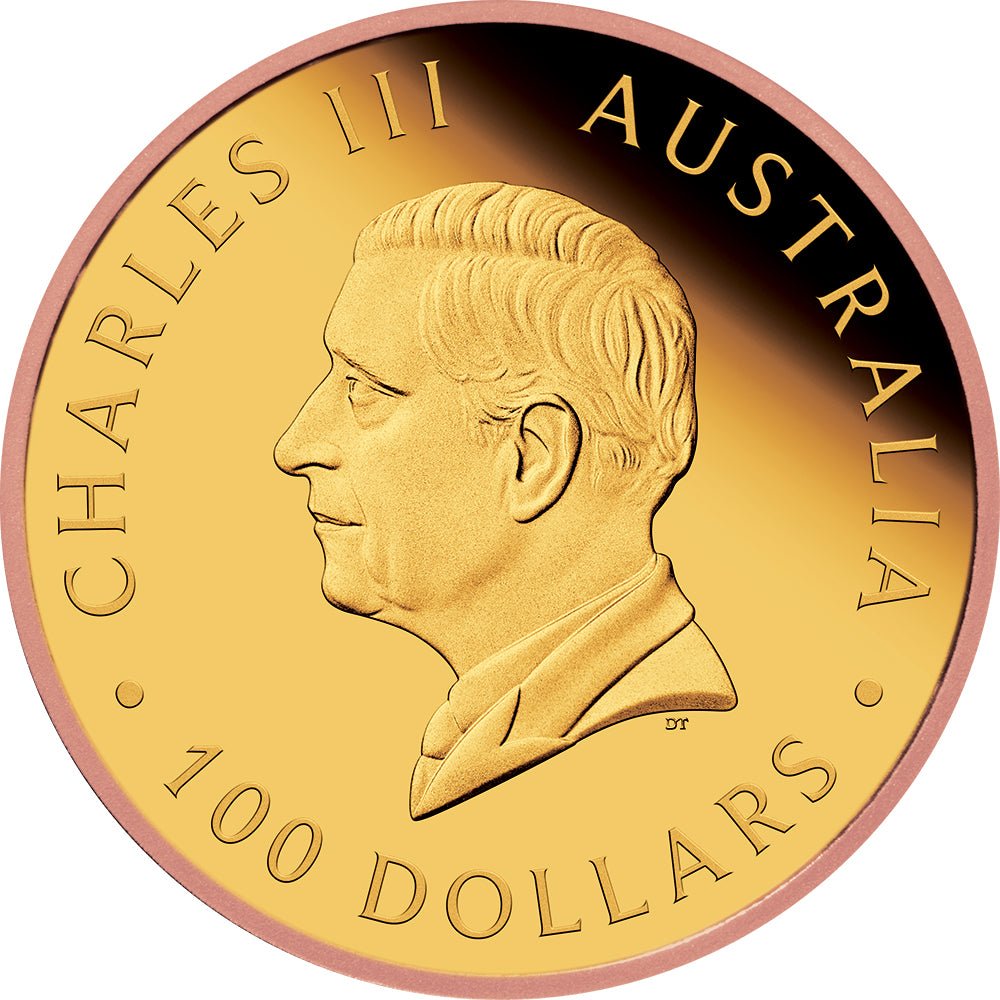 2025 Australia Five Sovereign Gold Proof Reverse Gilded Coin Obverse