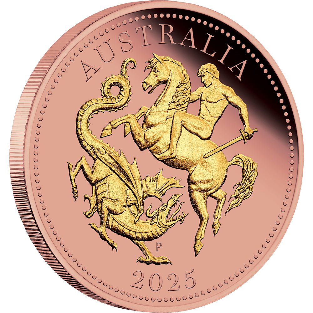 2025 Australia Five Sovereign Gold Proof Reverse Gilded Coin