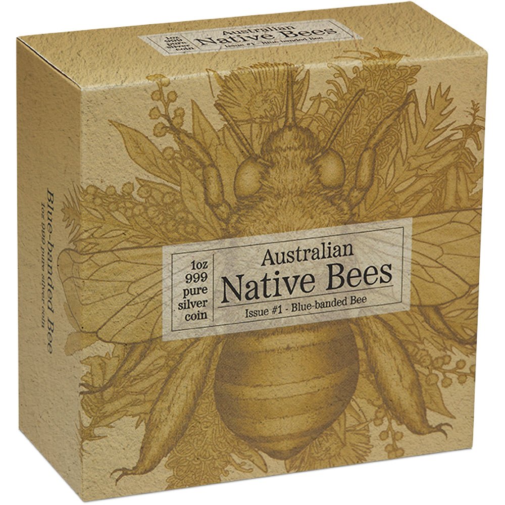 Australian Native Bees - Blue-Banded Bee 1oz Silver Proof Hologram Coin ...