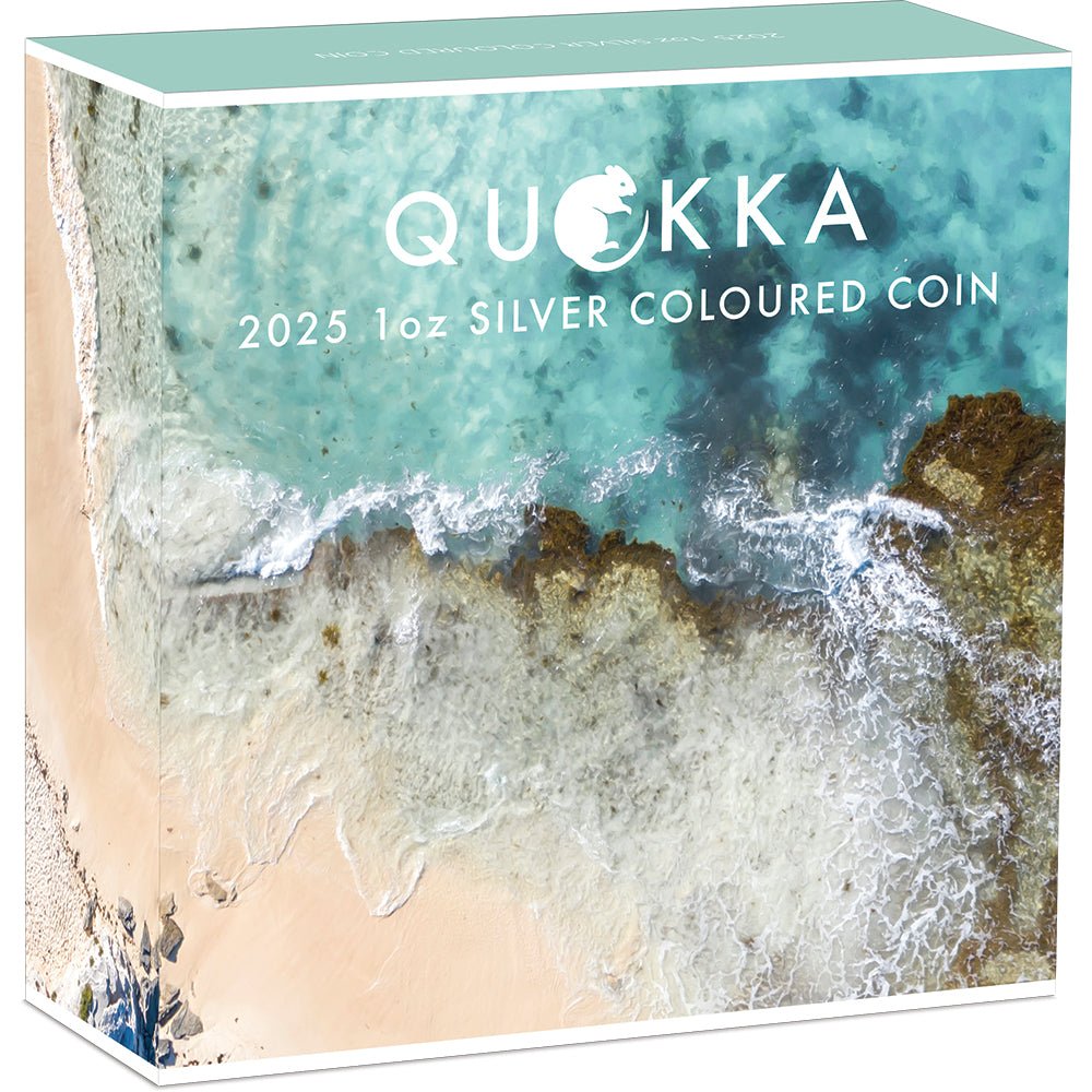 2025 Australian Quokka 1oz Silver Coloured Coin Shipper
