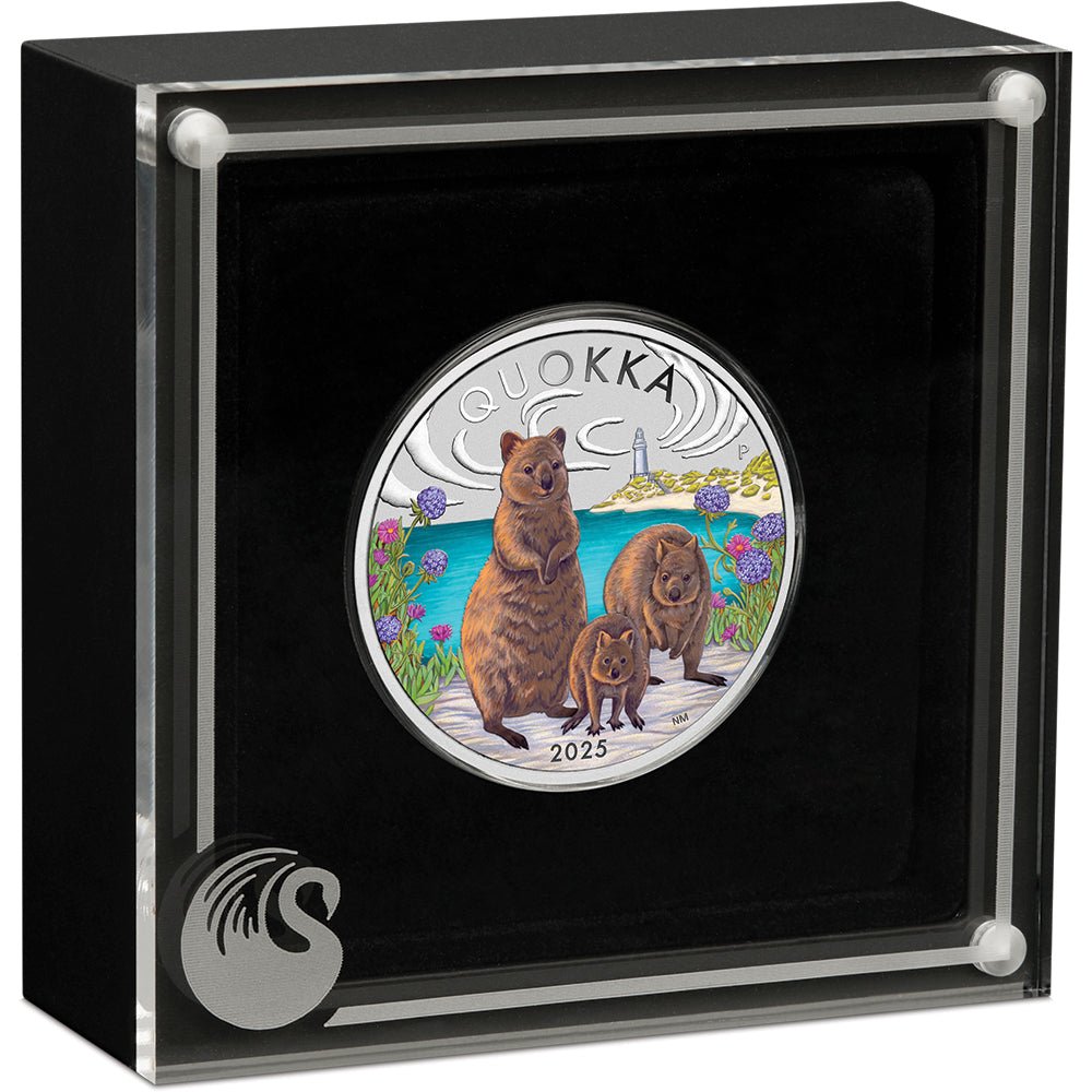 2025 Australian Quokka 1oz Silver Coloured Coin Case
