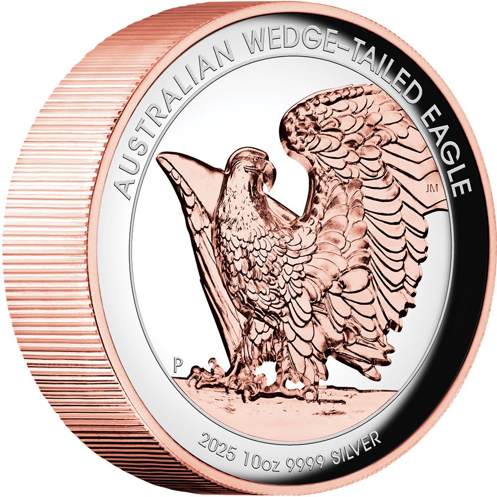 2025 Australian Wedge-Tailed Eagle 10oz Silver Proof Rose Gold Gilded UHR Coin