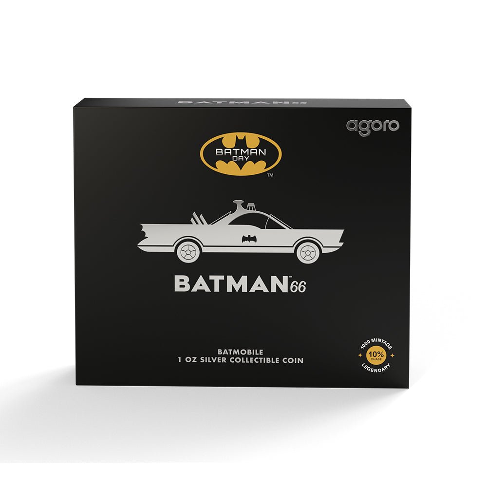 2025 BATMAN™66 - Batmobile 1oz Silver Collectible Coin Shipper