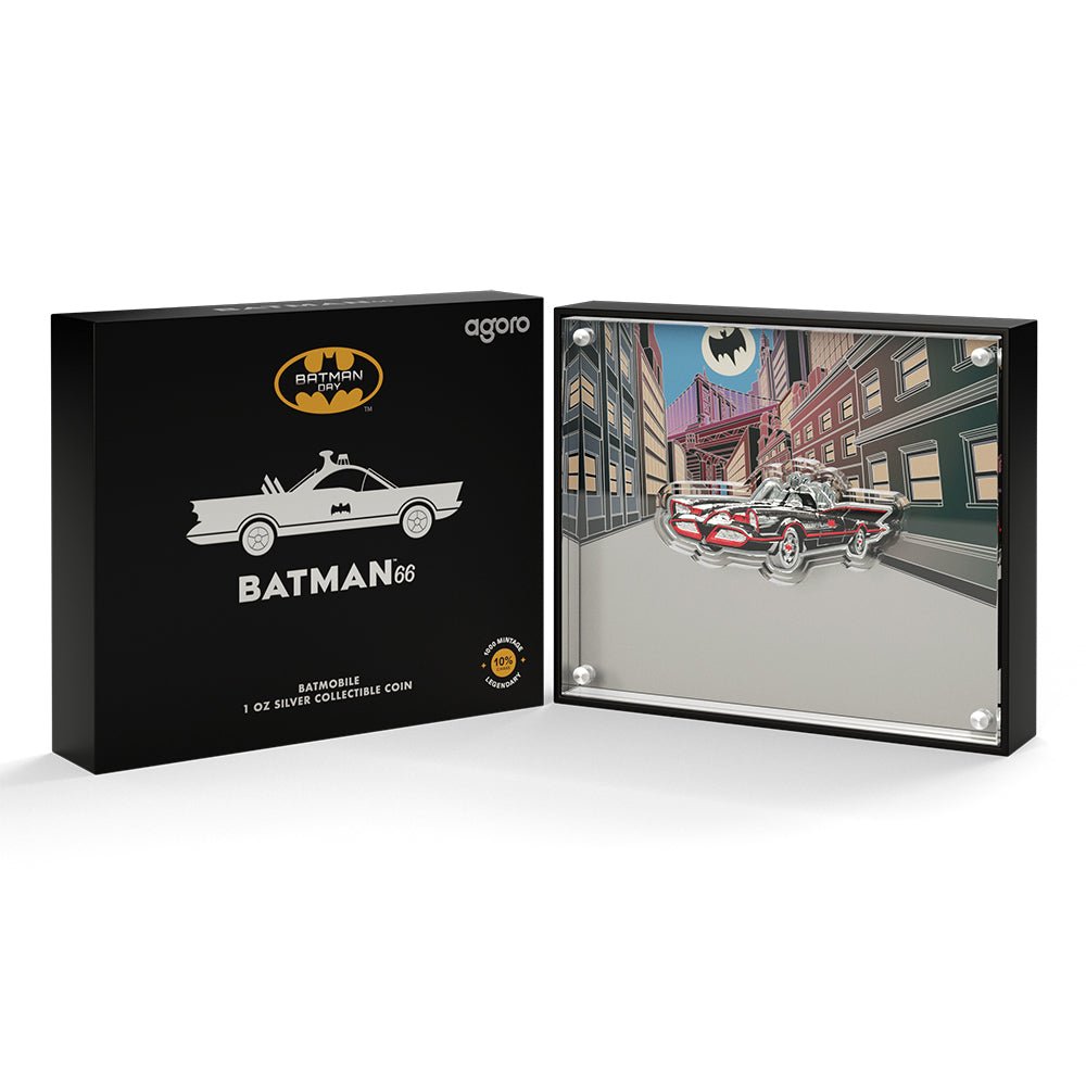 2025 BATMAN™66 - Batmobile 1oz Silver Collectible Coin Case