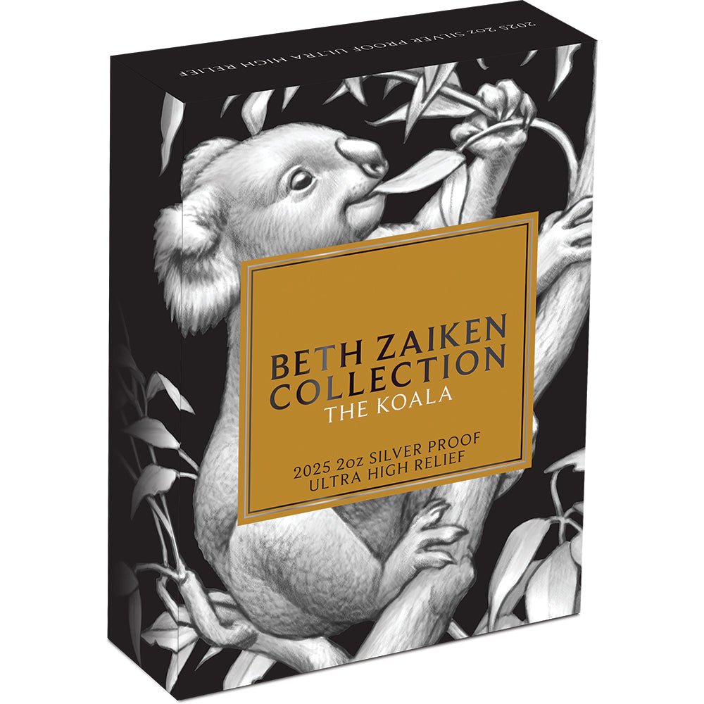 2025 Beth Zaiken Collection - The Koala 2oz Silver Proof Ultra High Relief Coin - Direct Coins