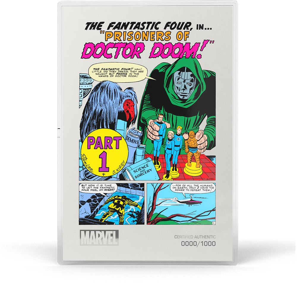 2025 COMIX™ - Marvel Fantastic Four #5 Foil 1oz Silver Foil Front