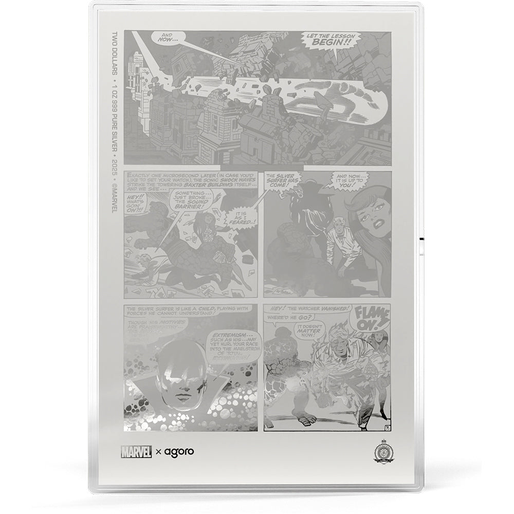 2025 COMIX™ - Marvel Fantastic Four #72 Foil 1oz Silver Foil Obverse