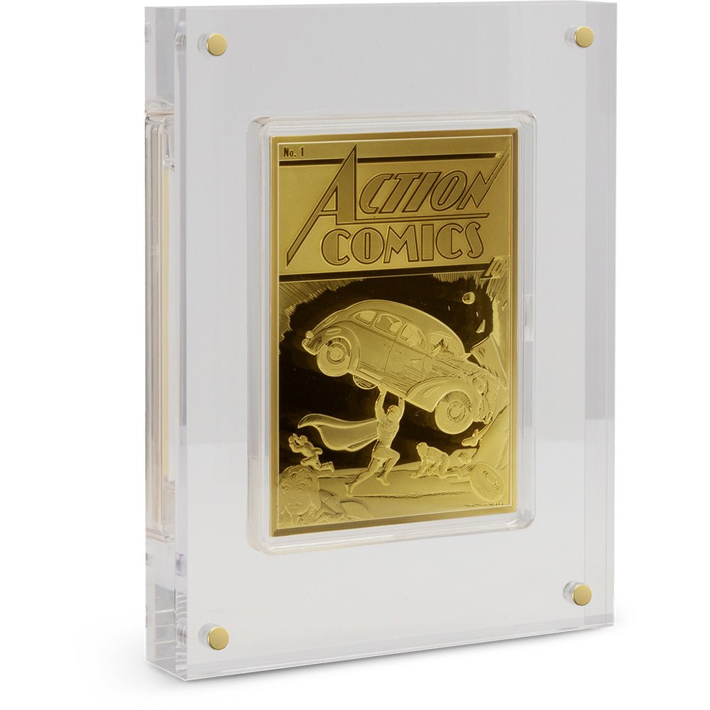 2025 DC 90th Anniversary - Golden Age - Action Comics 1 Gilded 5oz Silver Coin - Direct Coins