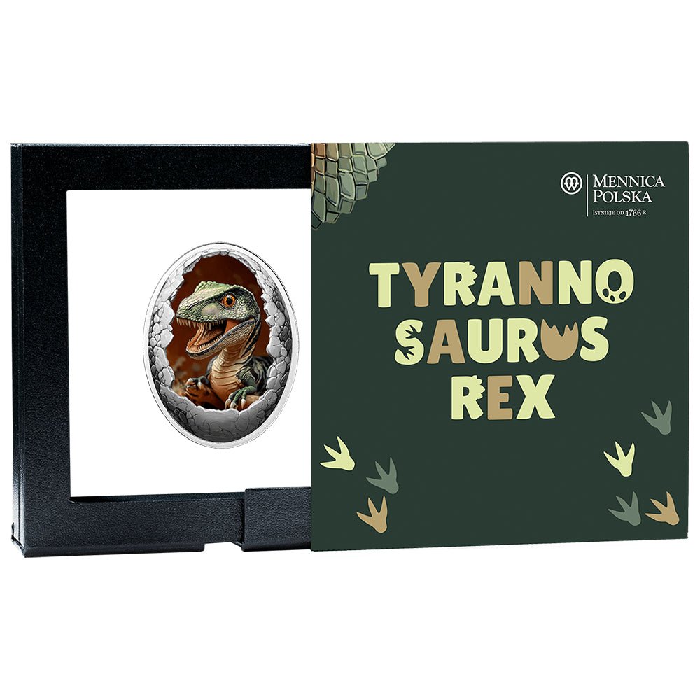 2025 Dinosauria - Tyrannosaurus Rex Silver Proof Lenticular Coin Shipper