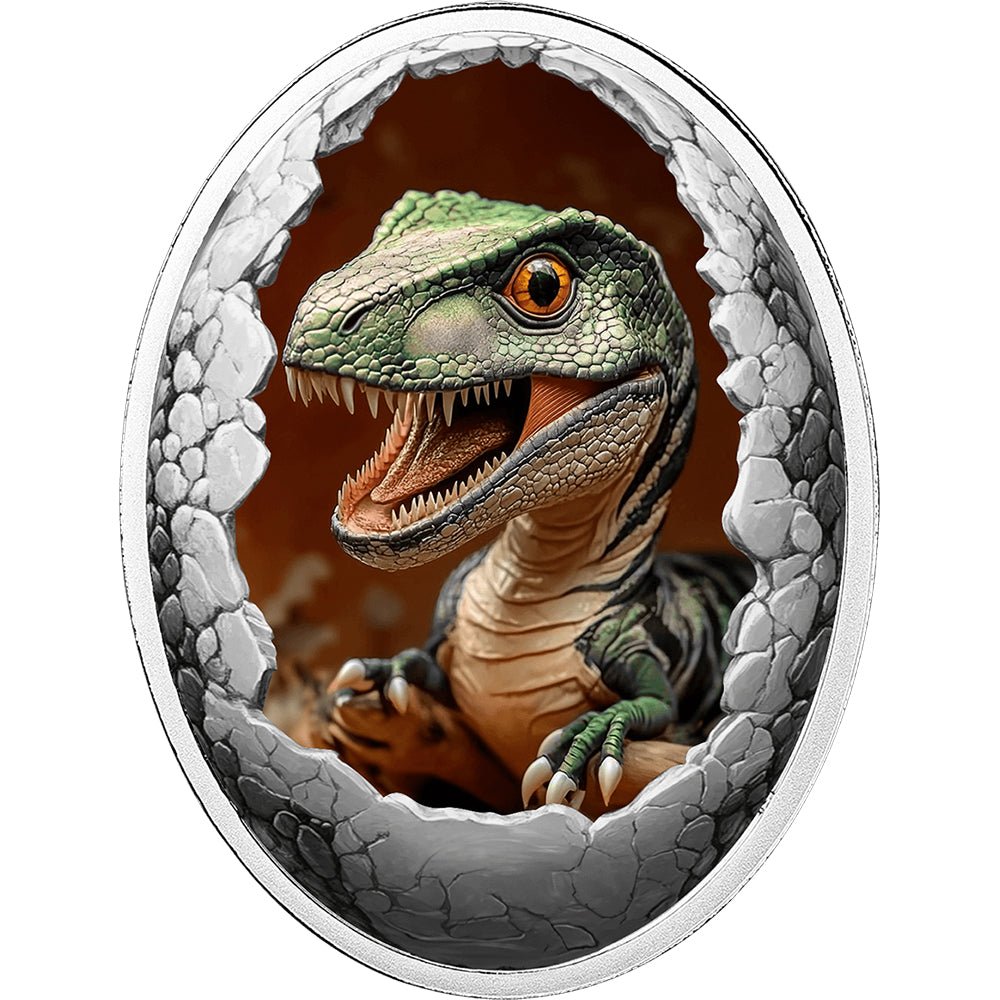 2025 Dinosauria - Tyrannosaurus Rex Silver Proof Lenticular Coin Alternative